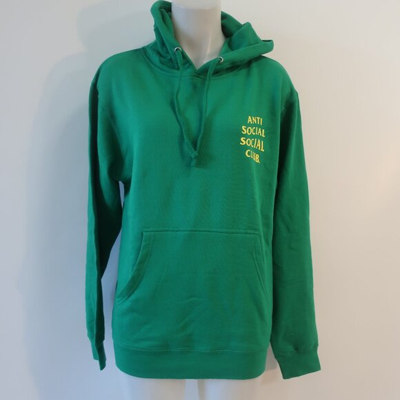 NWT Authentic Mens Anti Social Social Club Green Graphic Pullover Hoodie S - Picture 3 of 9